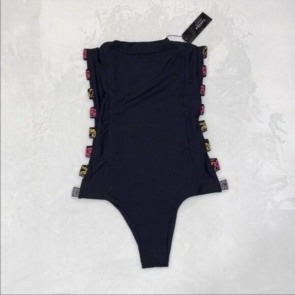 Tavik Womens Size Medium Aimee Strapless One Piece Swimsuit Black - Picture 4 of 7